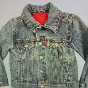Kids Denim Jacket with Red Lining